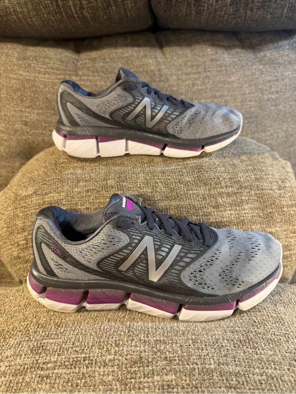 New Balance Women's Rubix V1 Running Shoes Gray/Purple style WRUBXGB Size 9